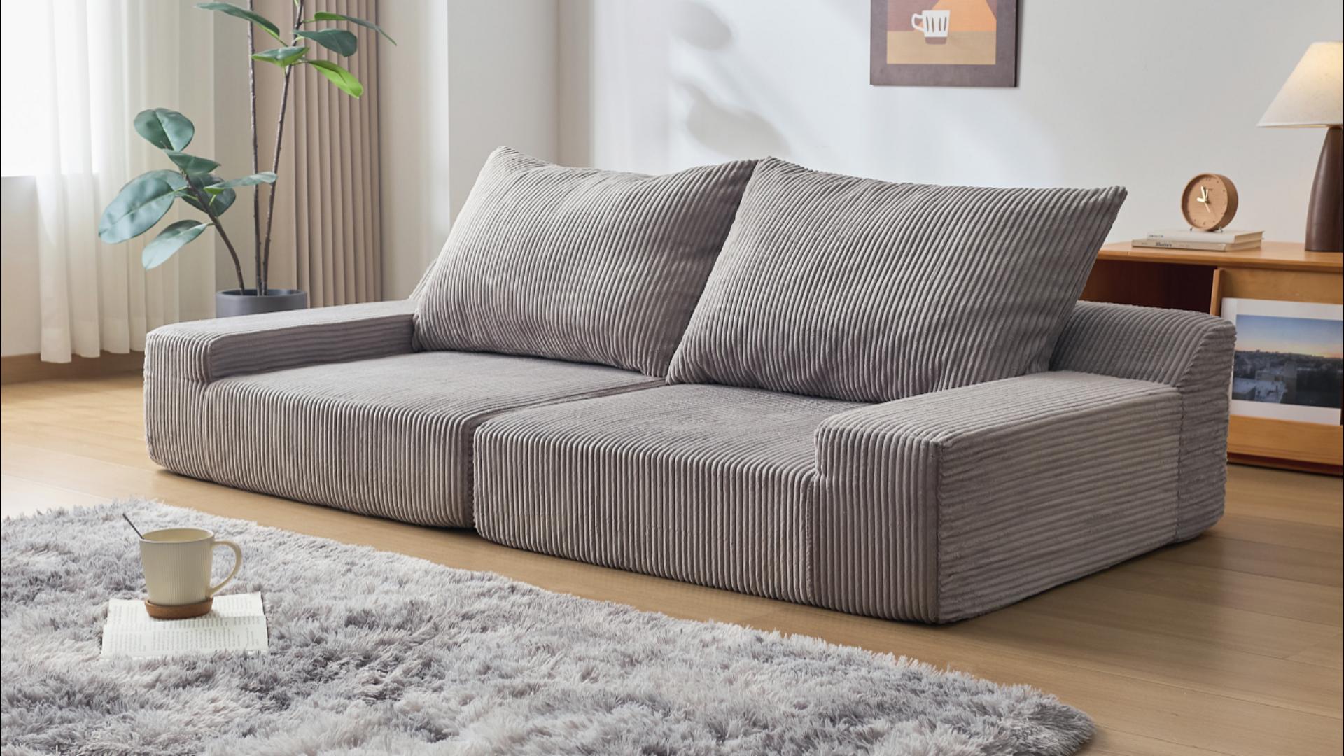 Amazon｜HARUMIN ローソファー 2.5人掛け 幅170cm 3WAY 【30秒